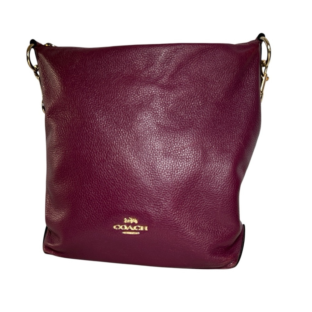 Coach  Abbey maroon Leather Shoulder Bag - Picture 5 of 12